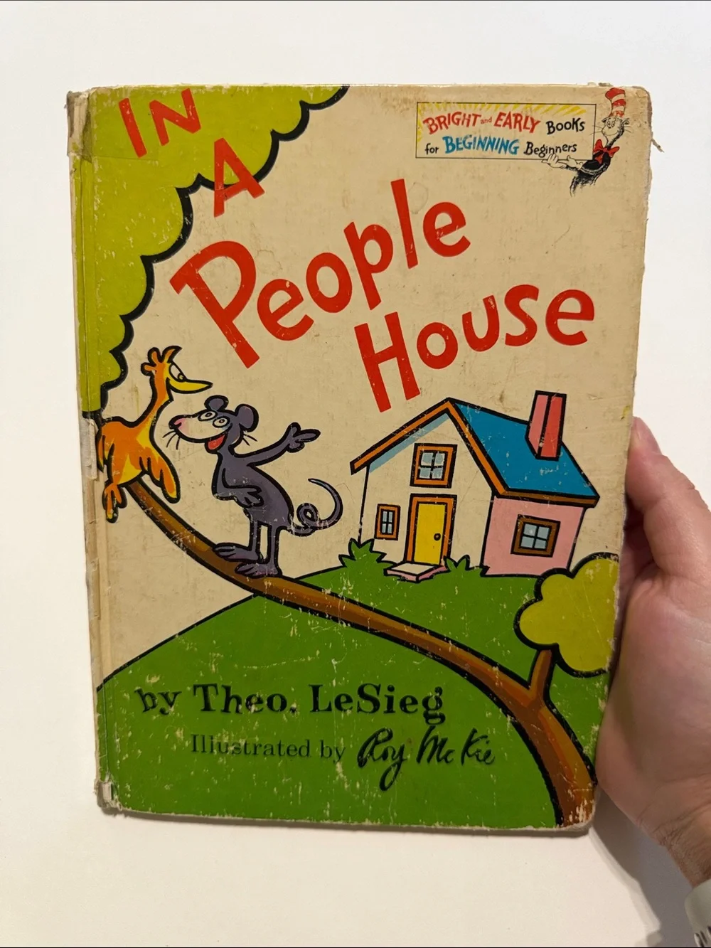 Vintage 1972 In A People House Children’s Book Hardcover by Theo LeSieg